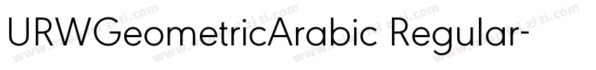 URWGeometricArabic Regular字体转换